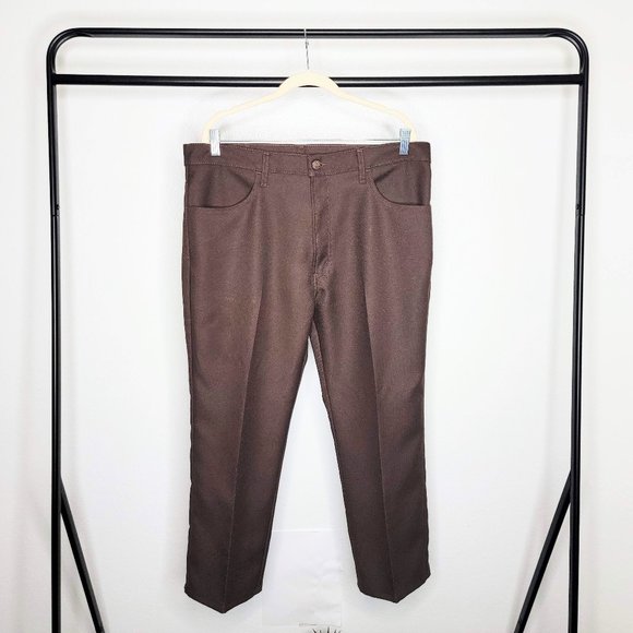 Levi's 517 Men's Vintage Y2K Brown Polyester Bootcut Pants Size 38 - Picture 1 of 10